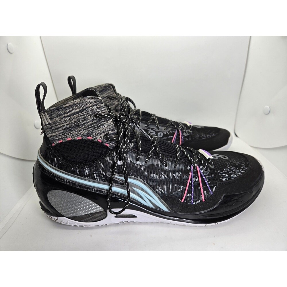 Li-Ning Way of Wade 808 3 Ultra V2 Team No Sleep Basketball Shoes Men's 11 Black